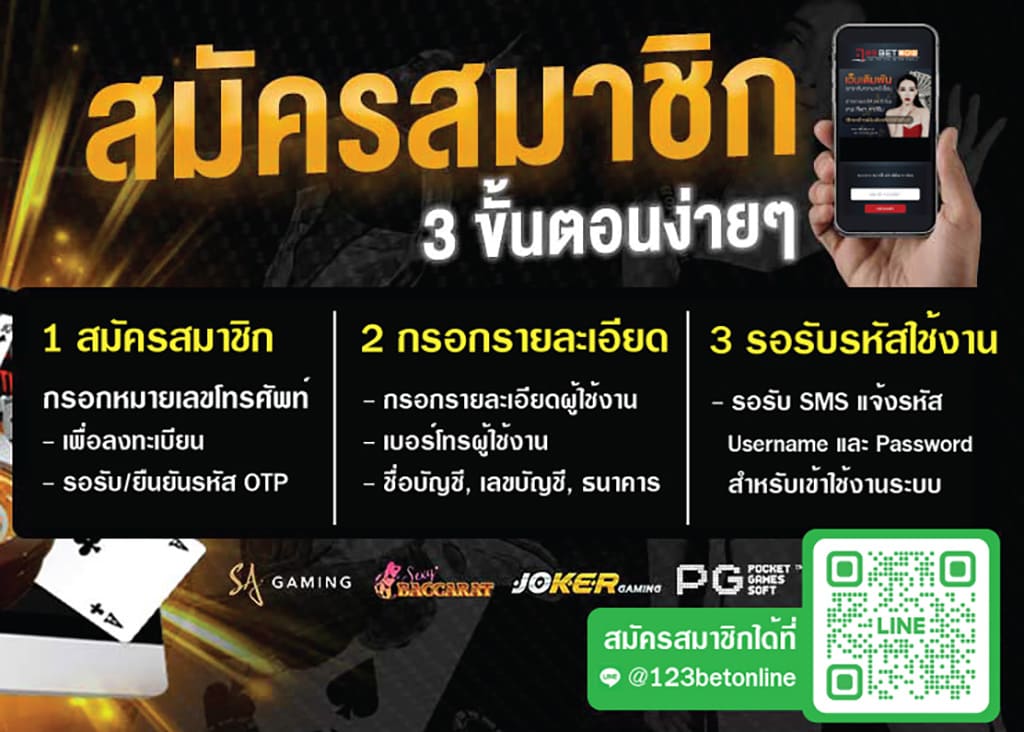 สมัครสมาชิก 123BETonline